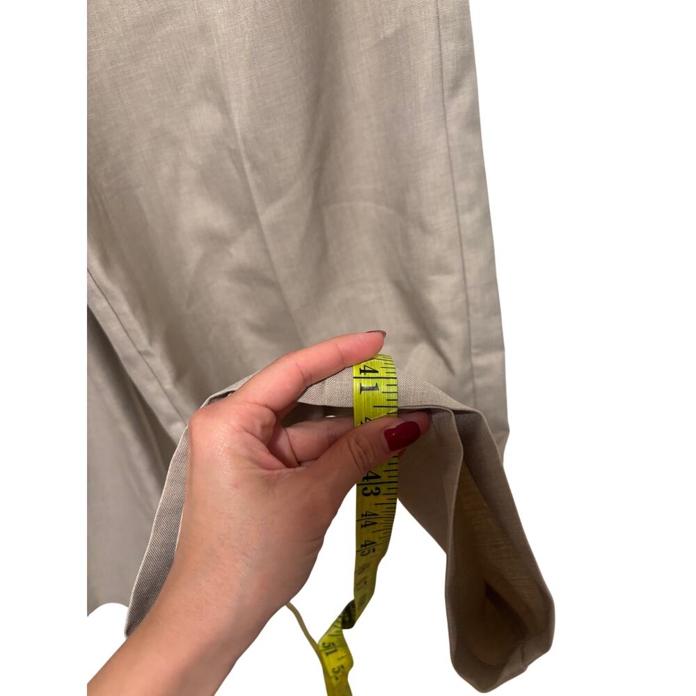 Bershka Beige Wide Leg Linen Blend Pants US 6 - Picture 5 of 7